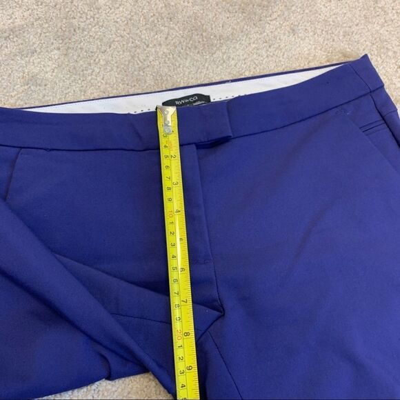 RW&CO blue cigarette slim ankle pants Sz 6 - Picture 6 of 10